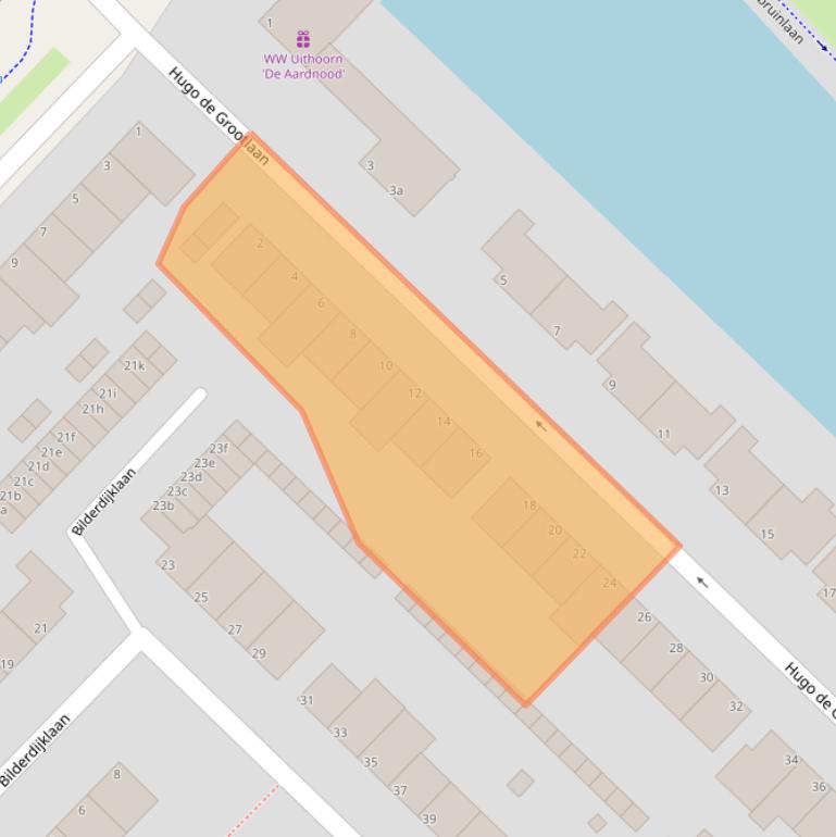 Kaart van postcodegebied 1422BS.