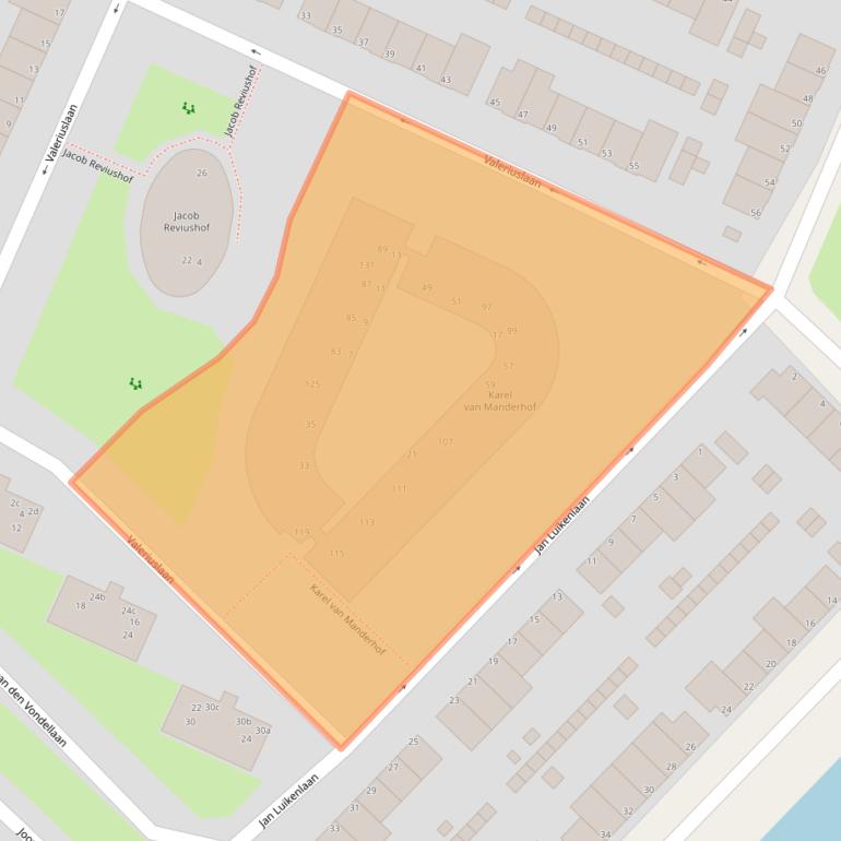 Kaart van postcodegebied 1422BX.