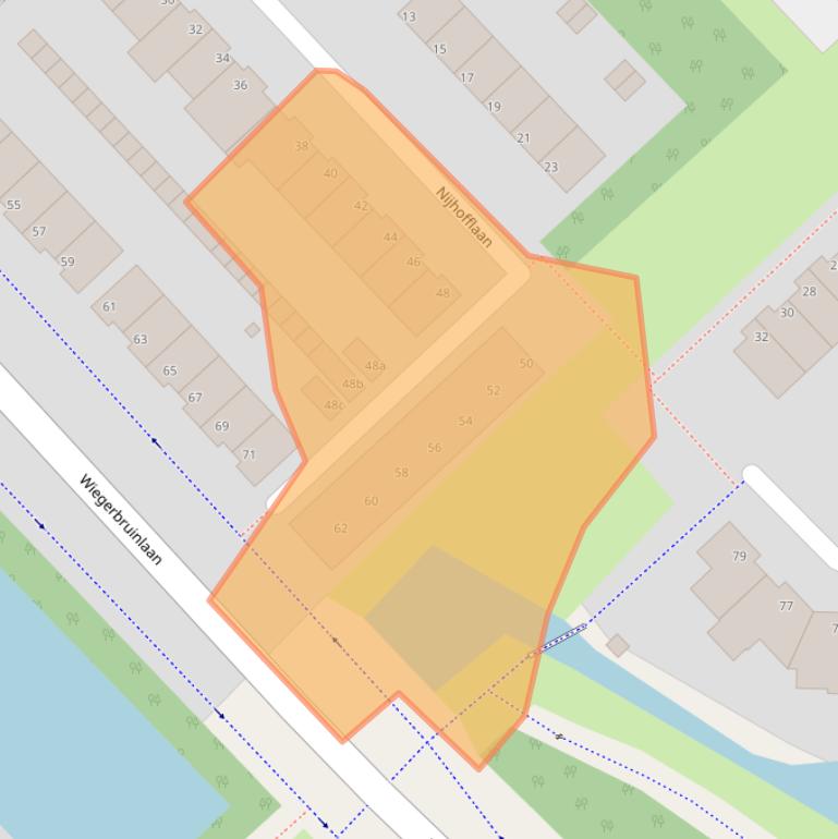 Kaart van postcodegebied 1422CE.