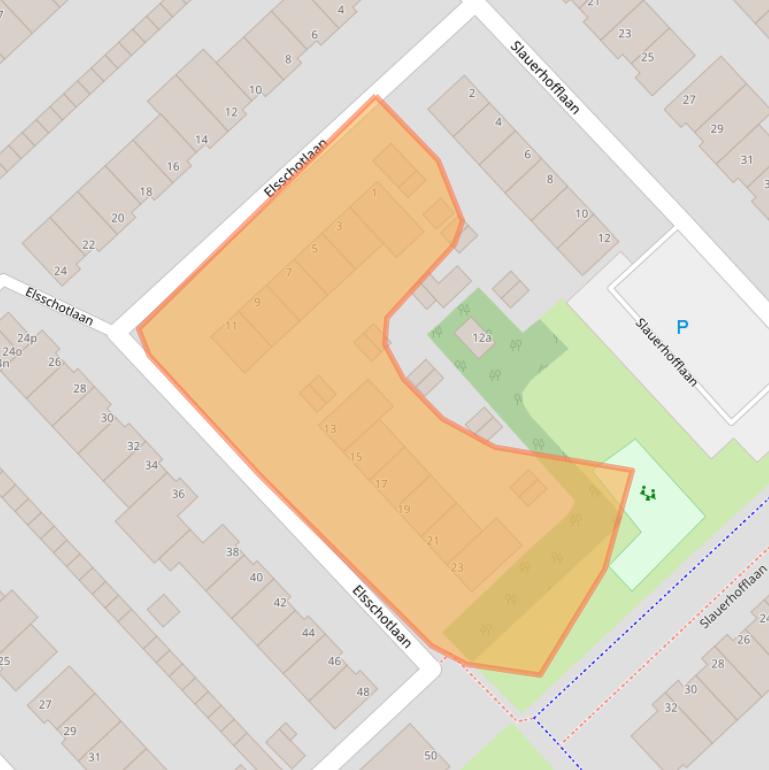 Kaart van postcodegebied 1422CJ.