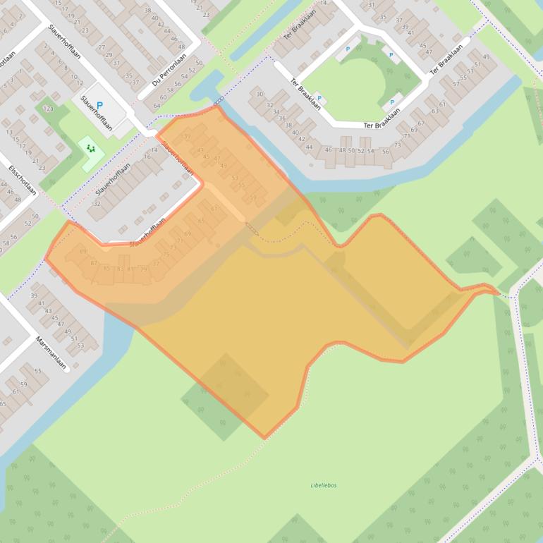 Kaart van postcodegebied 1422DG.