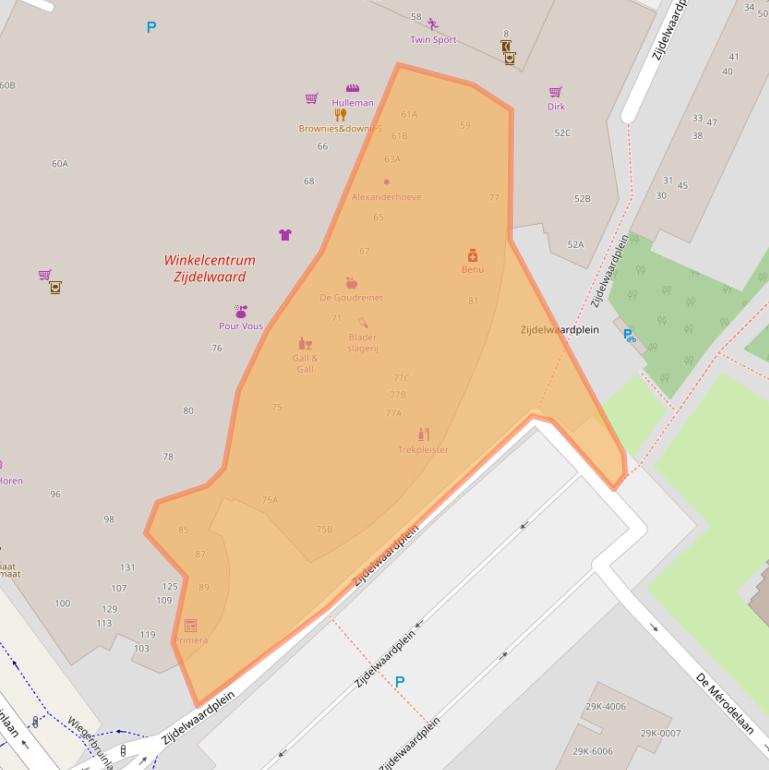 Kaart van postcodegebied 1422DL.