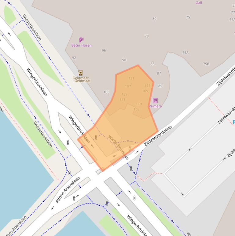 Kaart van postcodegebied 1422DM.