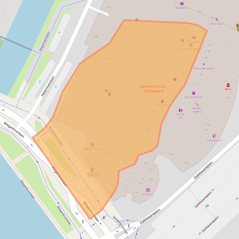 Kaart van postcodegebied 1422DN.