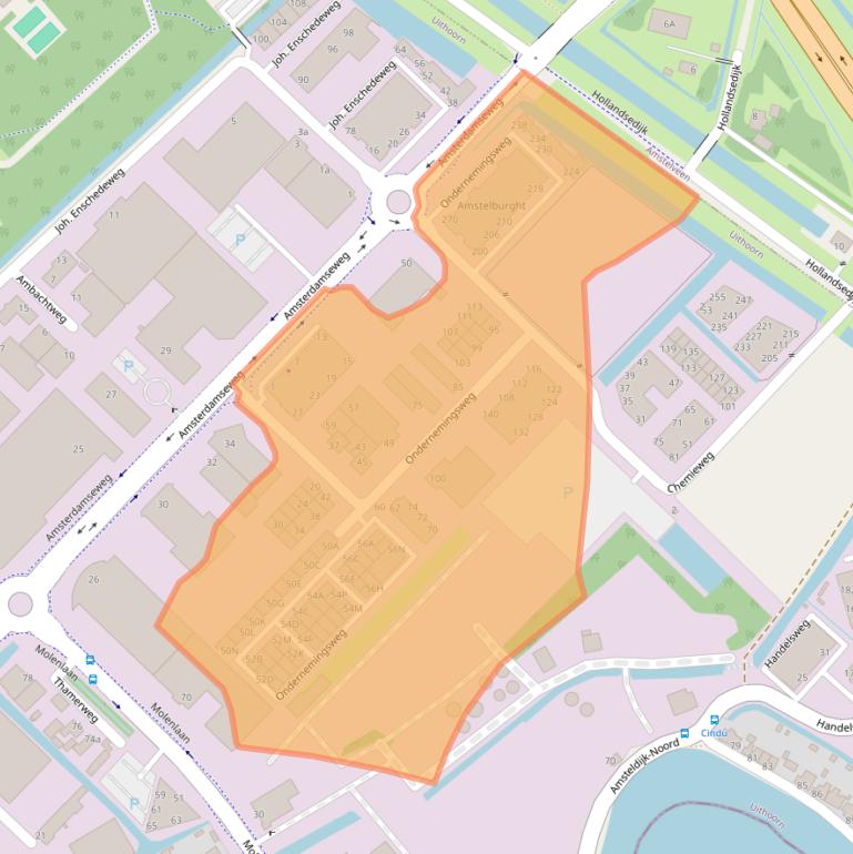 Kaart van postcodegebied 1422DZ.