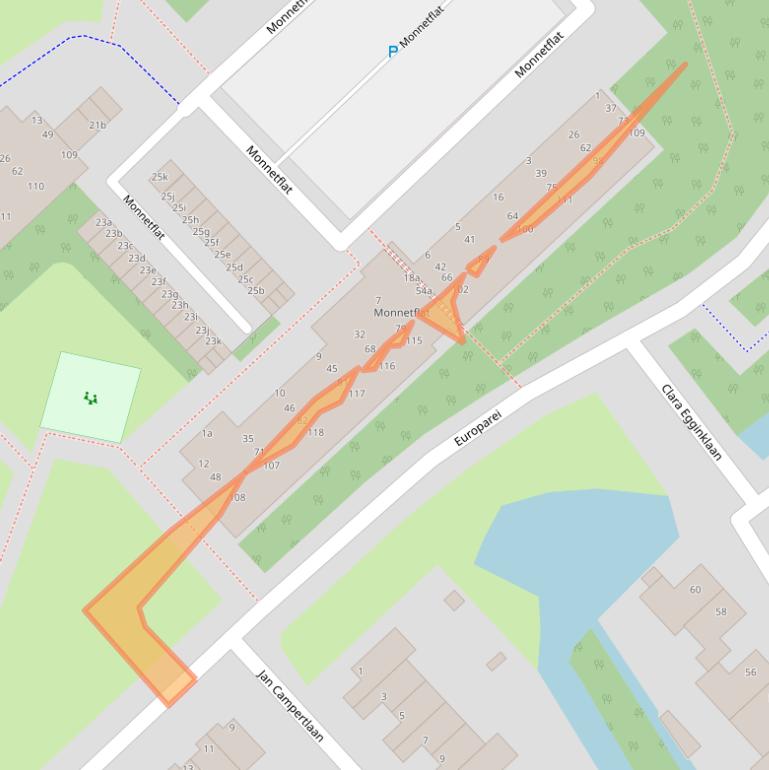 Kaart van postcodegebied 1422EJ.