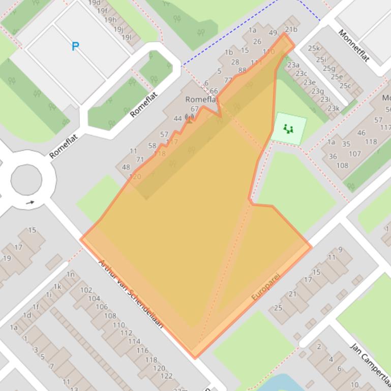 Kaart van postcodegebied 1422ES.