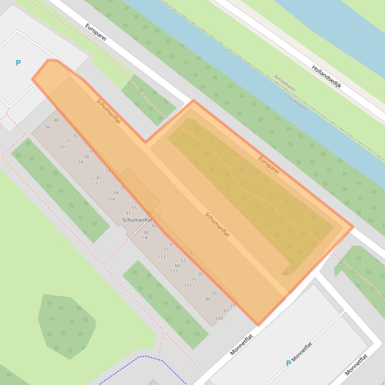 Kaart van postcodegebied 1422ET.