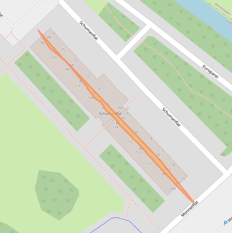 Kaart van postcodegebied 1422EX.