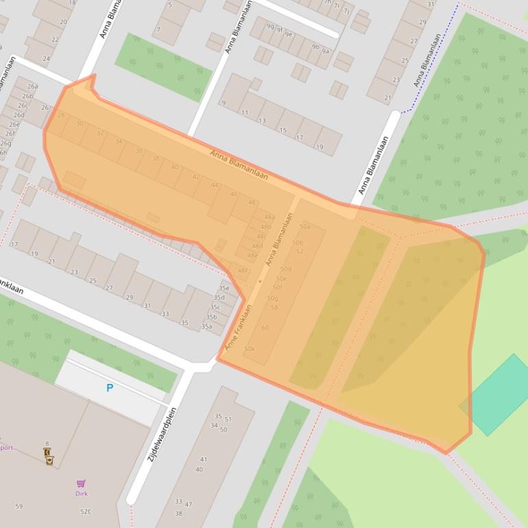 Kaart van postcodegebied 1422GZ.