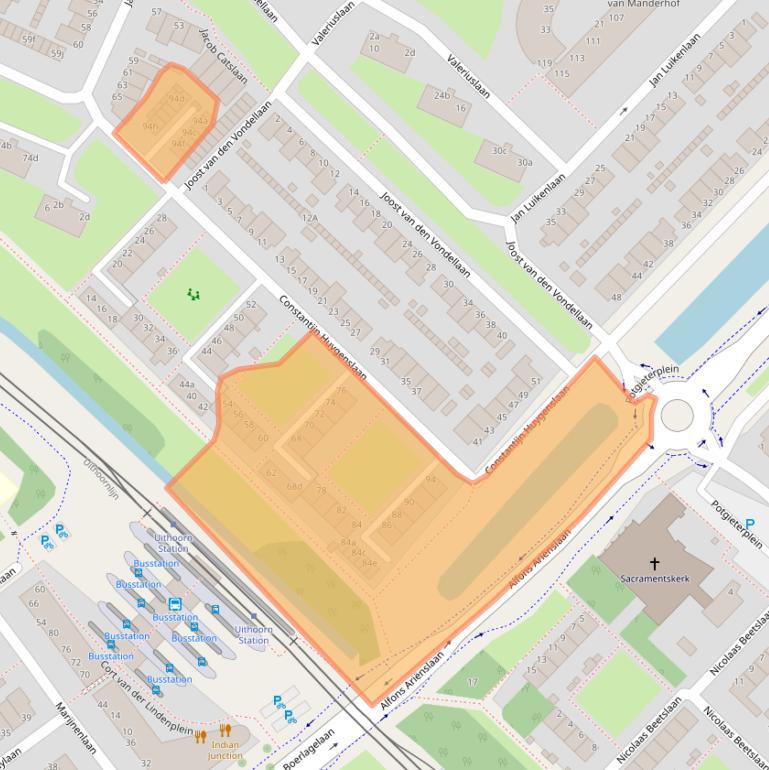 Kaart van postcodegebied 1422HJ.