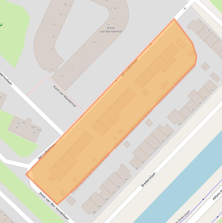 Kaart van postcodegebied 1422HN.