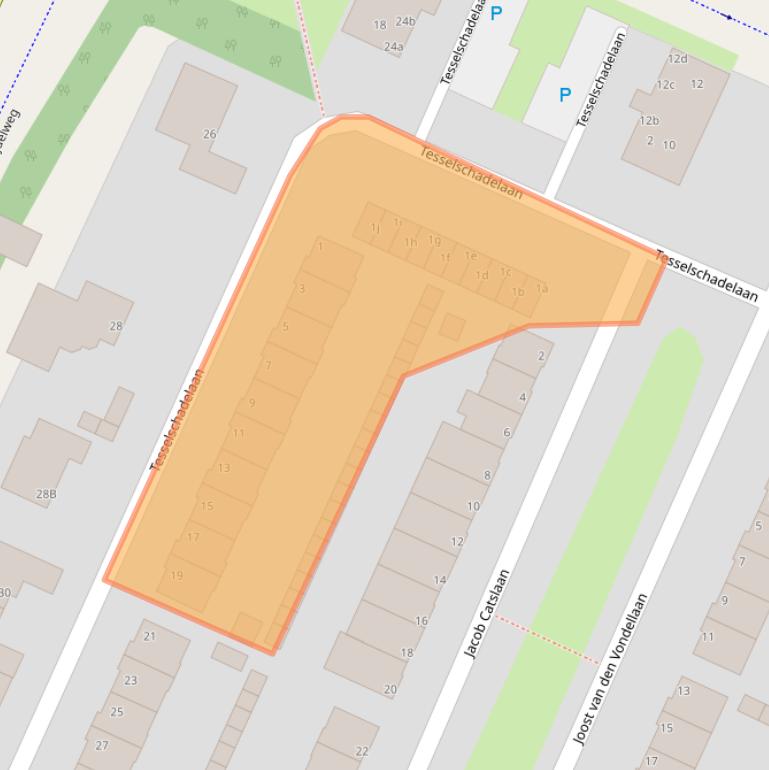 Kaart van postcodegebied 1422HZ.