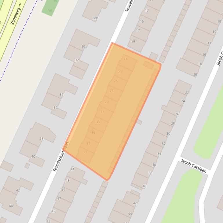 Kaart van postcodegebied 1422JA.