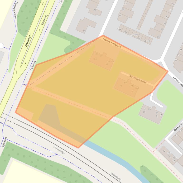 Kaart van postcodegebied 1422JG.