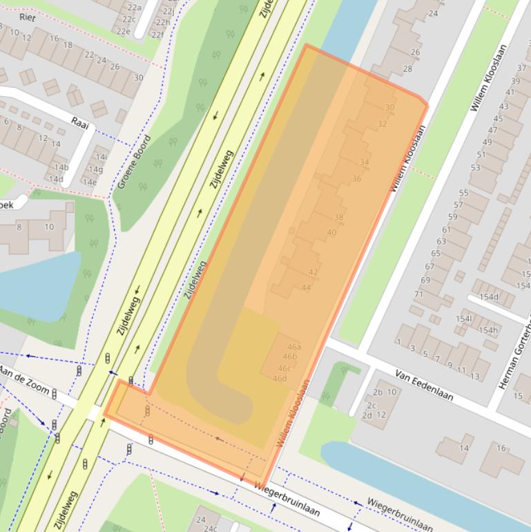 Kaart van postcodegebied 1422JZ.