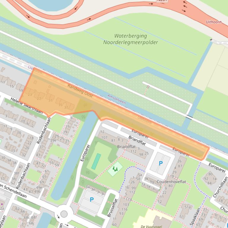 Kaart van postcodegebied 1422KG.