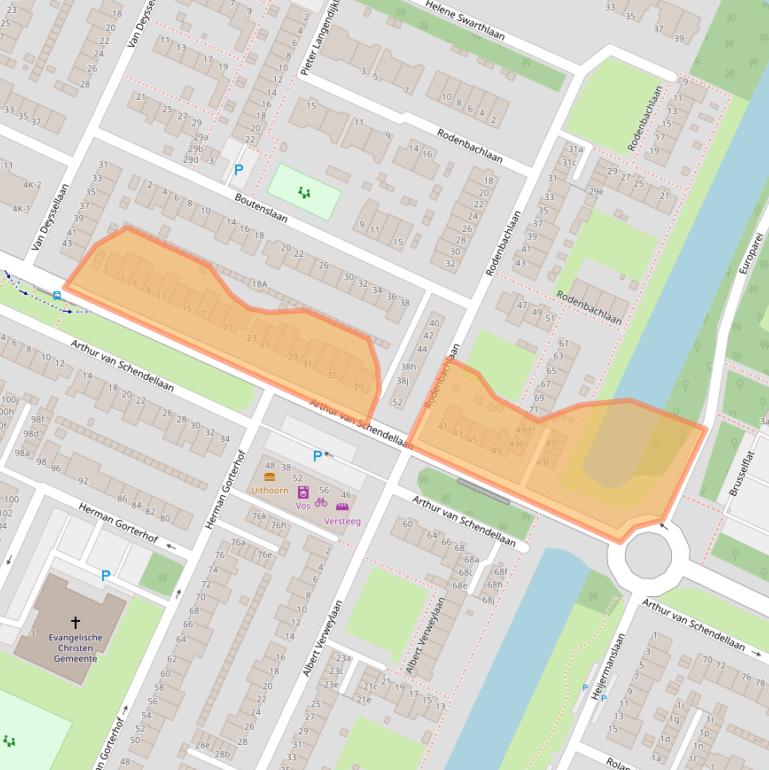 Kaart van postcodegebied 1422LA.