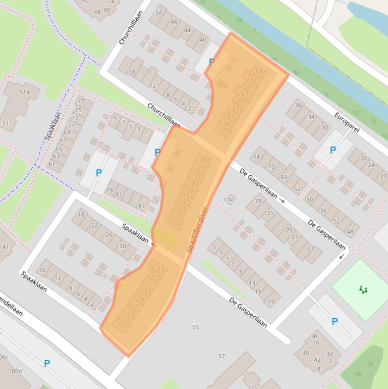 Kaart van postcodegebied 1422LK.