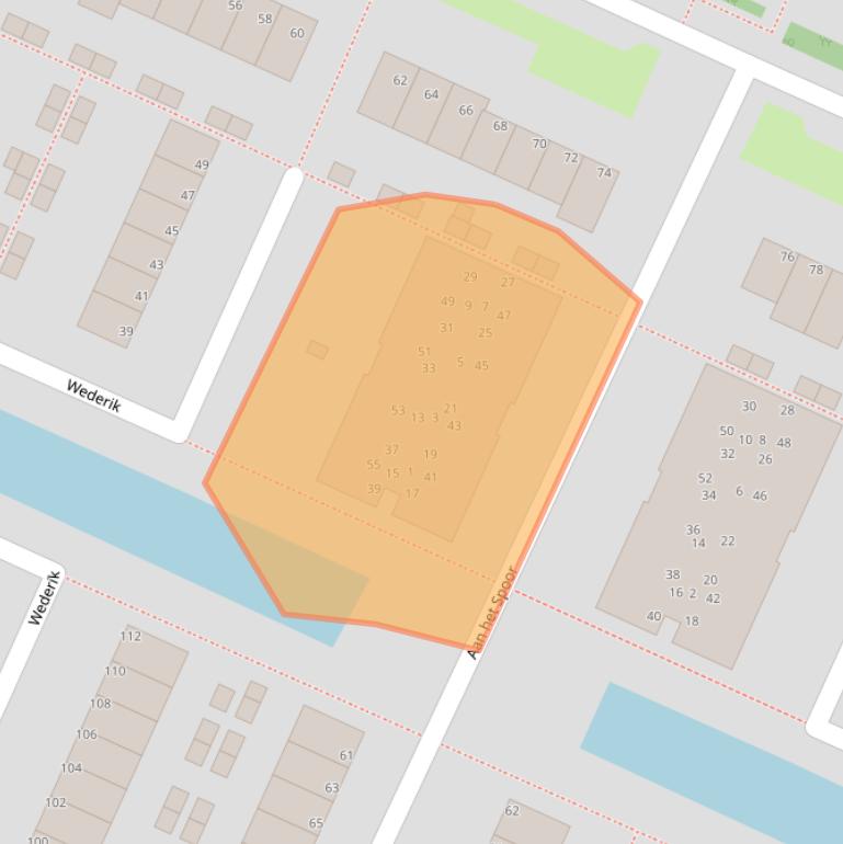 Kaart van postcodegebied 1422ML.