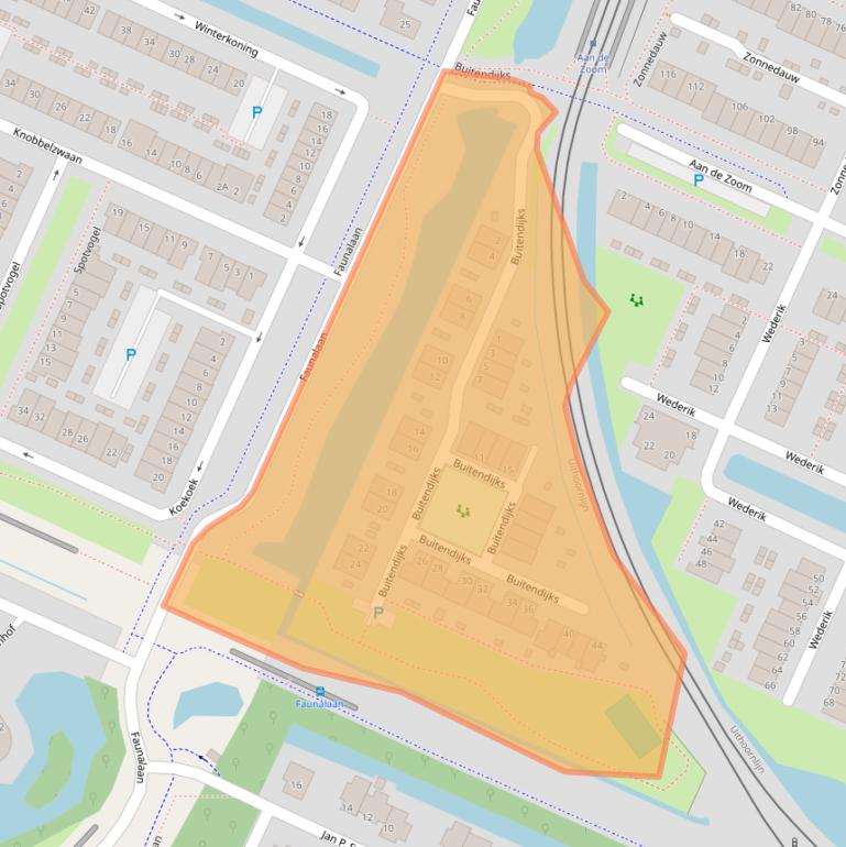 Kaart van postcodegebied 1422MM.