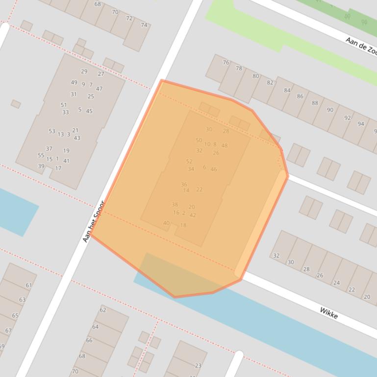 Kaart van postcodegebied 1422MP.