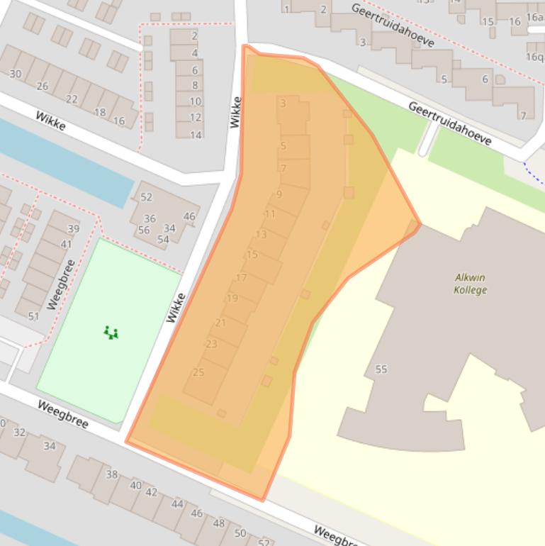 Kaart van postcodegebied 1422MZ.