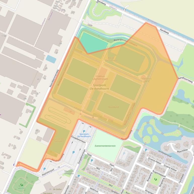 Kaart van postcodegebied 1422NE.