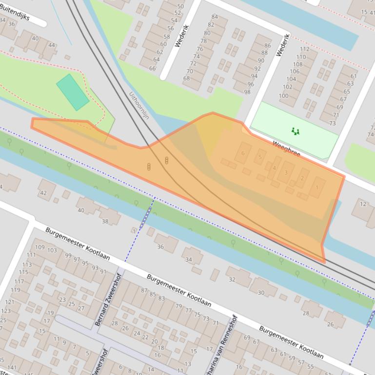 Kaart van postcodegebied 1422NJ.