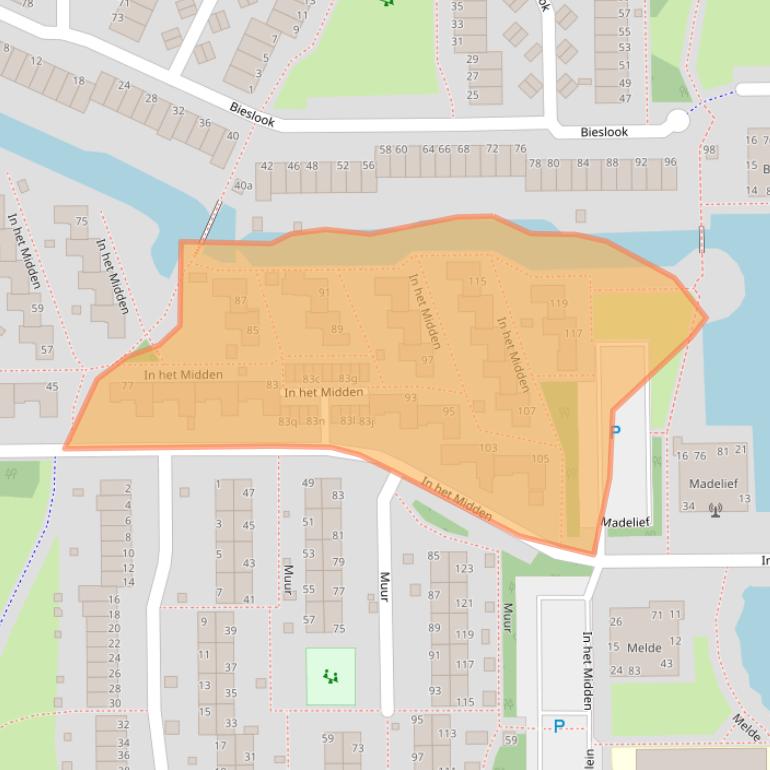Kaart van postcodegebied 1422PC.