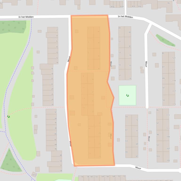 Kaart van postcodegebied 1422PE.