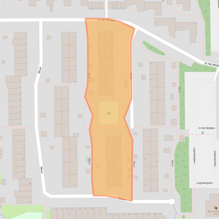 Kaart van postcodegebied 1422PG.