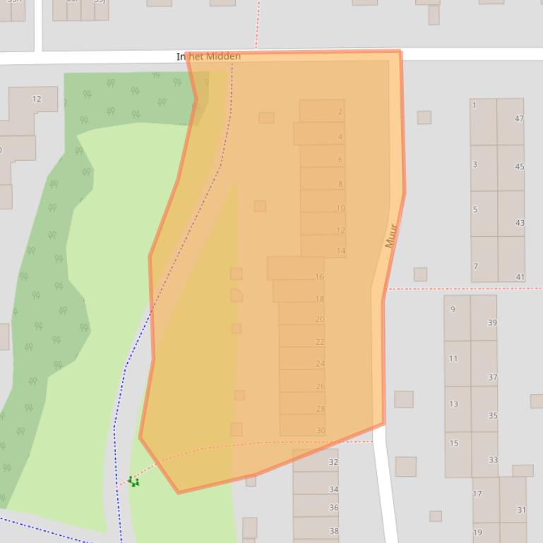 Kaart van postcodegebied 1422PJ.