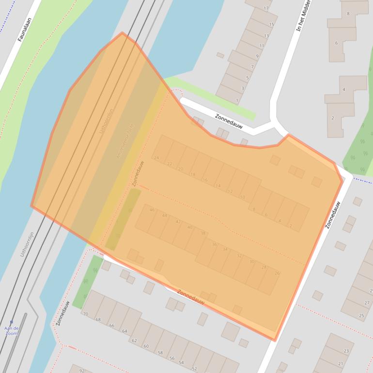 Kaart van postcodegebied 1422PM.