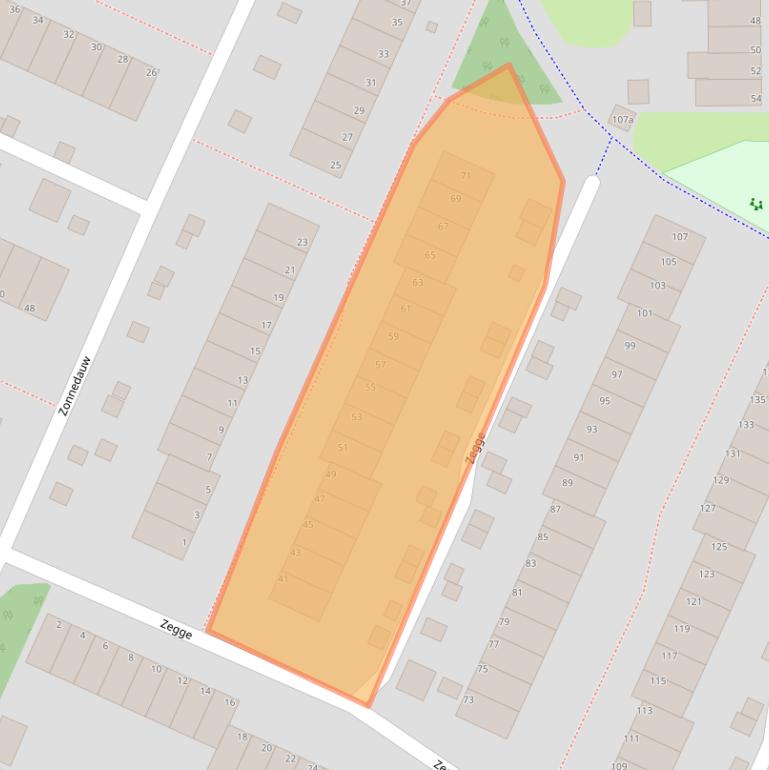 Kaart van postcodegebied 1422PS.