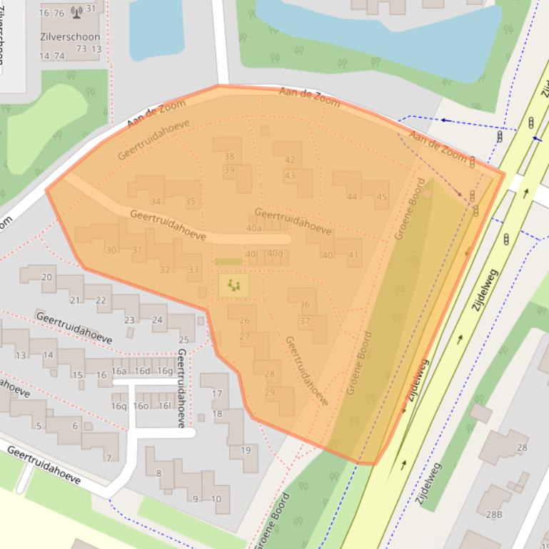 Kaart van postcodegebied 1422RE.