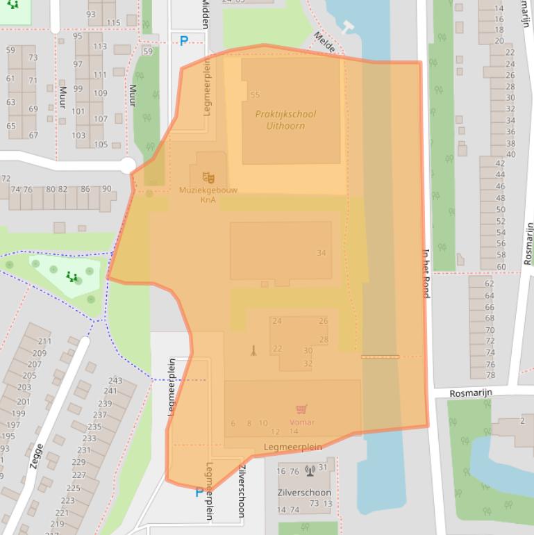 Kaart van postcodegebied 1422RG.