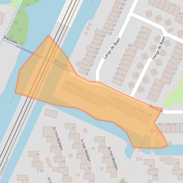 Kaart van postcodegebied 1422RP.