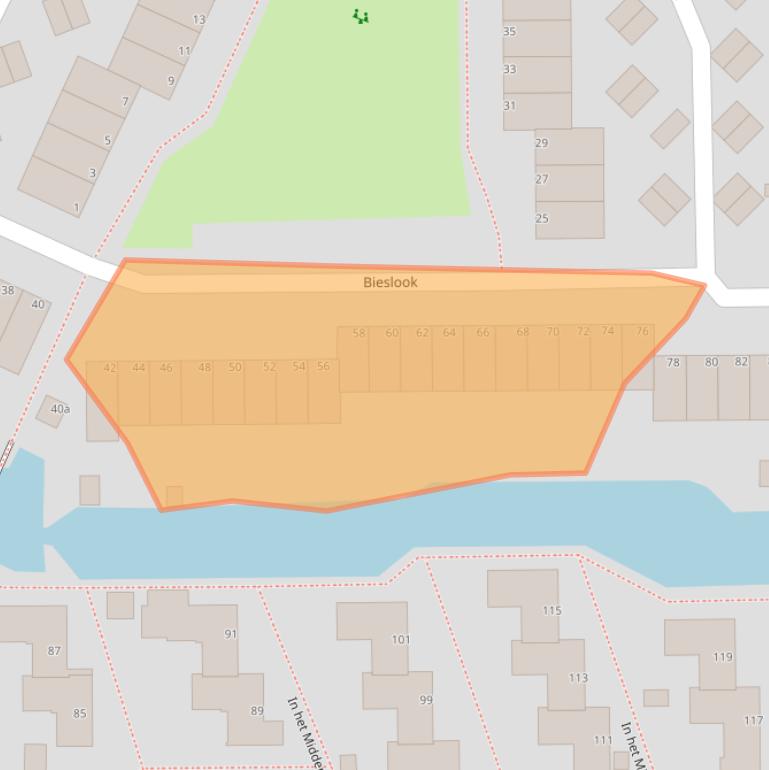 Kaart van postcodegebied 1422RR.