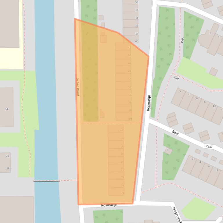 Kaart van postcodegebied 1422SR.