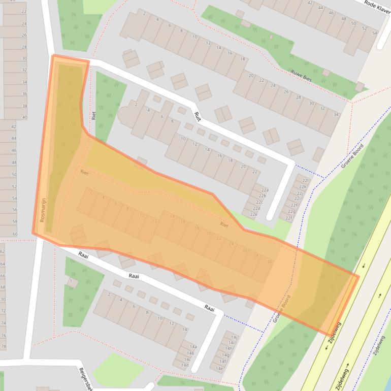 Kaart van postcodegebied 1422SW.