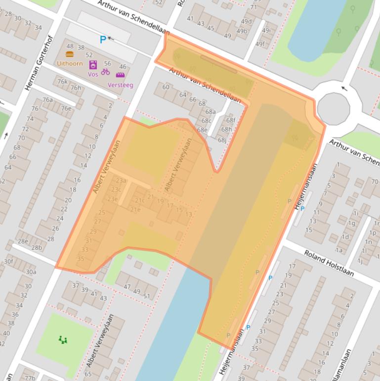 Kaart van postcodegebied 1422TM.
