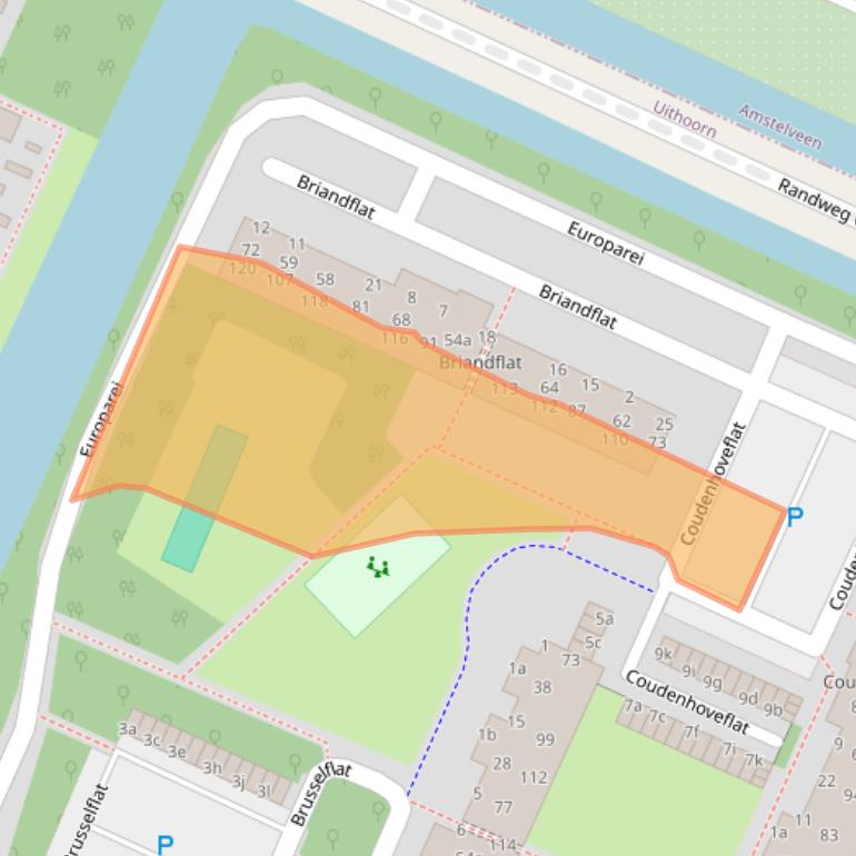 Kaart van postcodegebied 1422TZ.