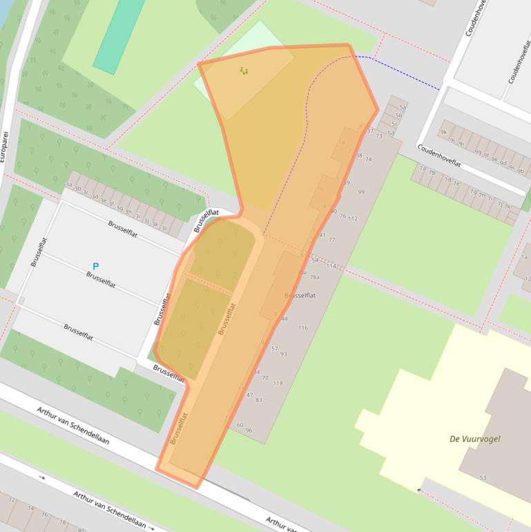 Kaart van postcodegebied 1422VA.