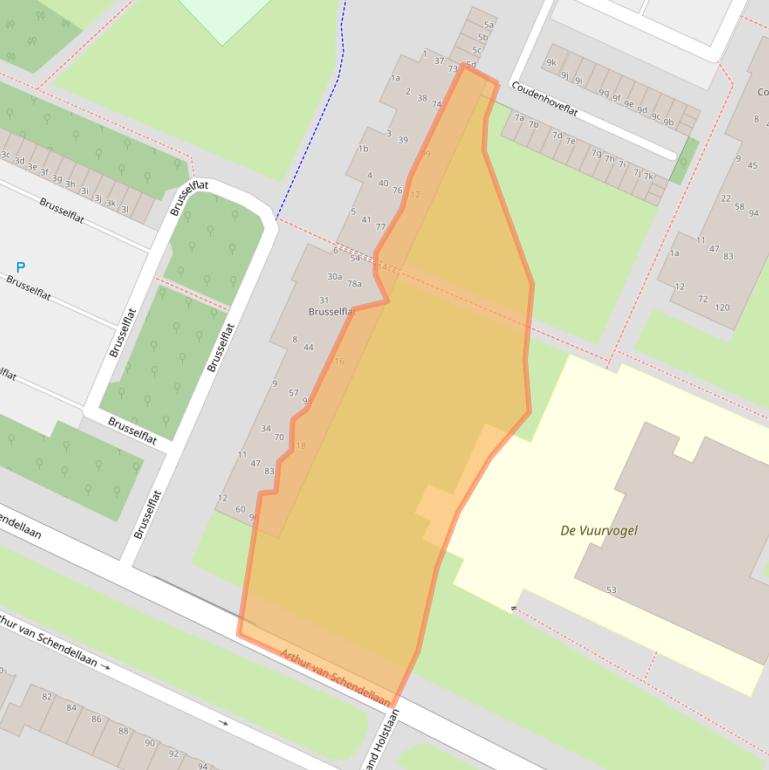 Kaart van postcodegebied 1422VE.