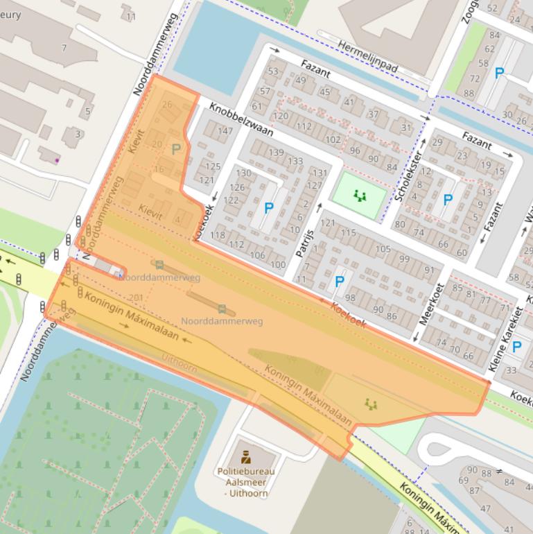 Kaart van postcodegebied 1422WC.