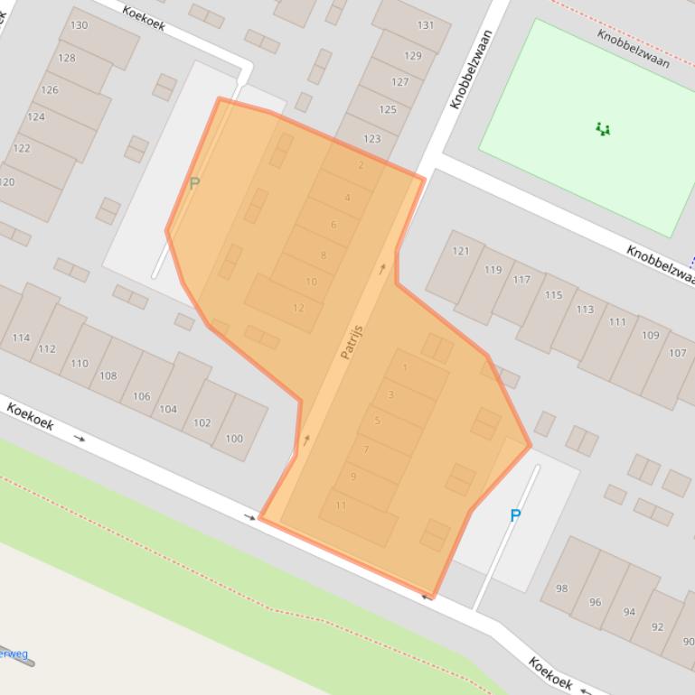 Kaart van postcodegebied 1422WD.