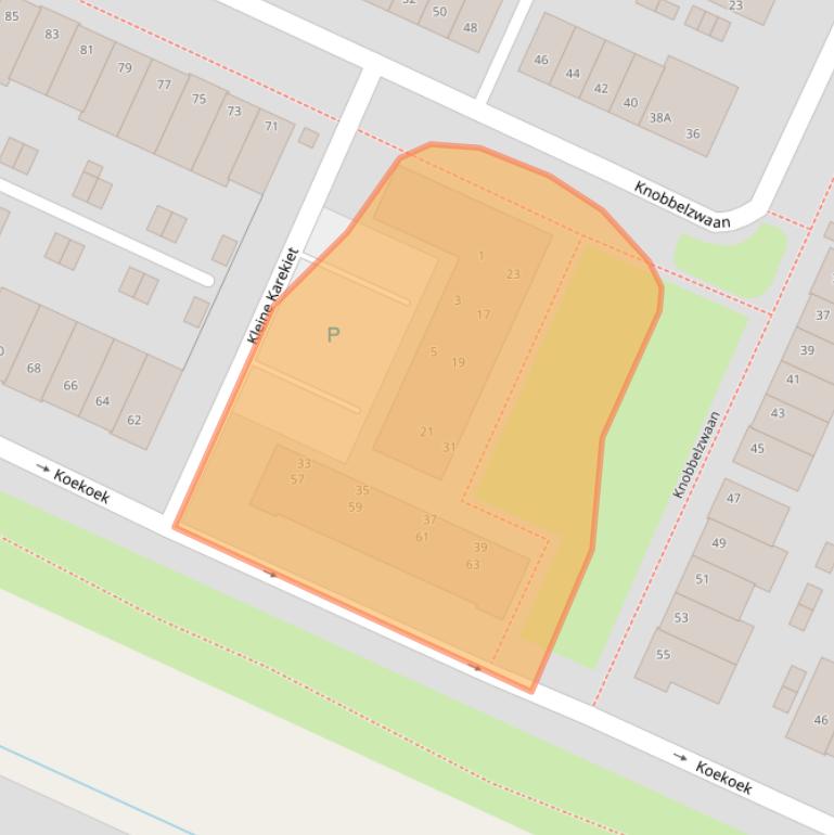 Kaart van postcodegebied 1422WJ.