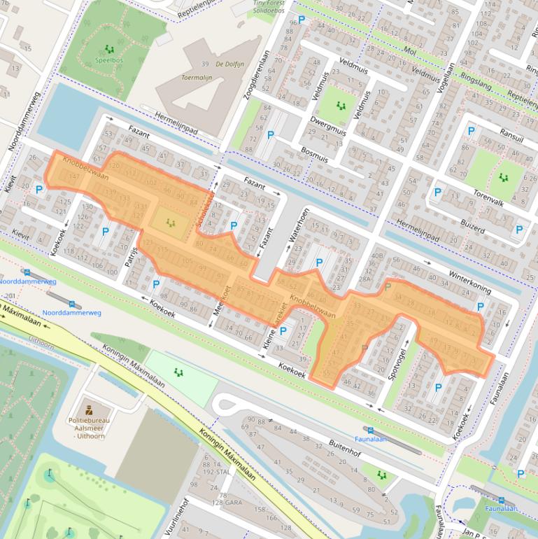 Kaart van postcodegebied 1422WK.