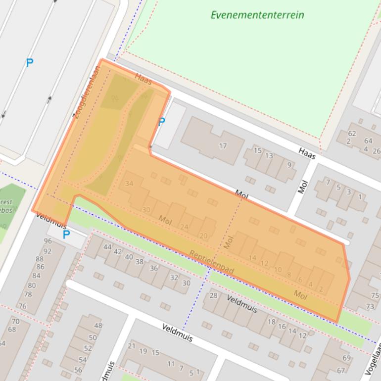 Kaart van postcodegebied 1422WT.